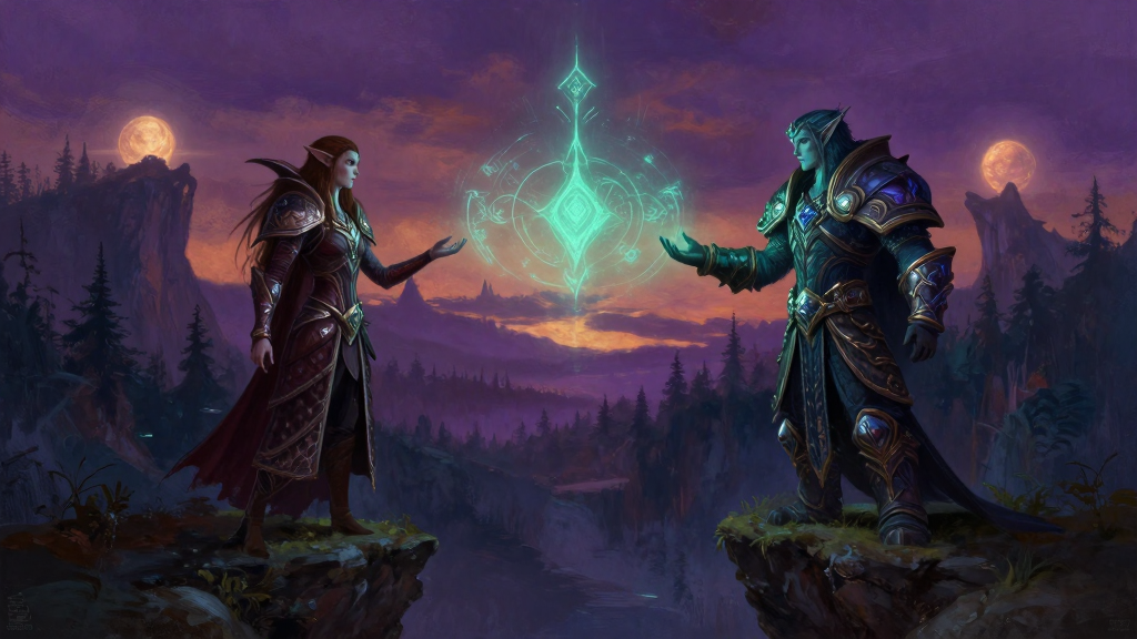 In der WoW: Forever Beta lesen Skyborne den Chat voneinander und anderer Elfen durch Darnassisch