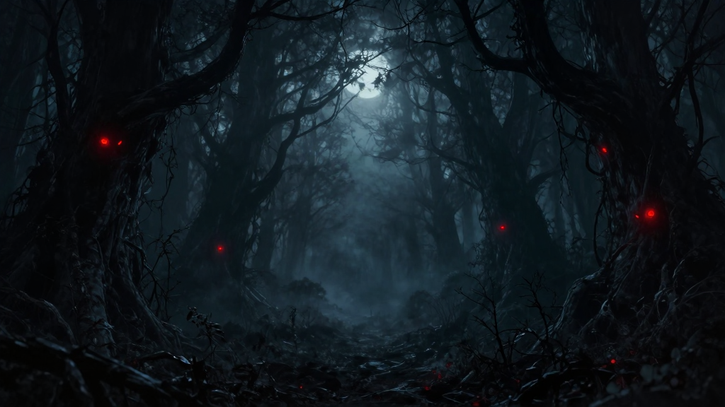 Augen in den Büschen des Dämmerwalds in Forever wurden rot und spawnen jetzt eine Kreatur