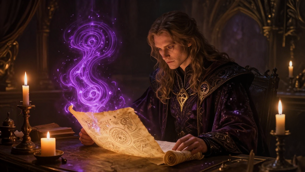 O mago em Forever recebe a habilidade Comprehension: só ele decifra pergaminhos